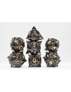 RPG Metal Dice Set Meteor Storm Black Hole (7)